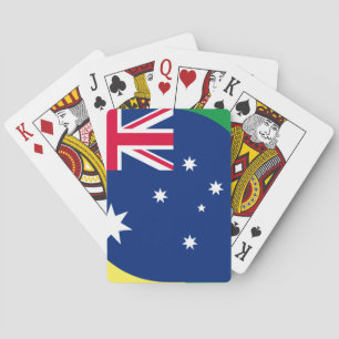 Bandeiras da Austrália em cartas de baralho