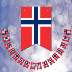 Bandeiras da Noruega e do Partido Norueguês / Casa