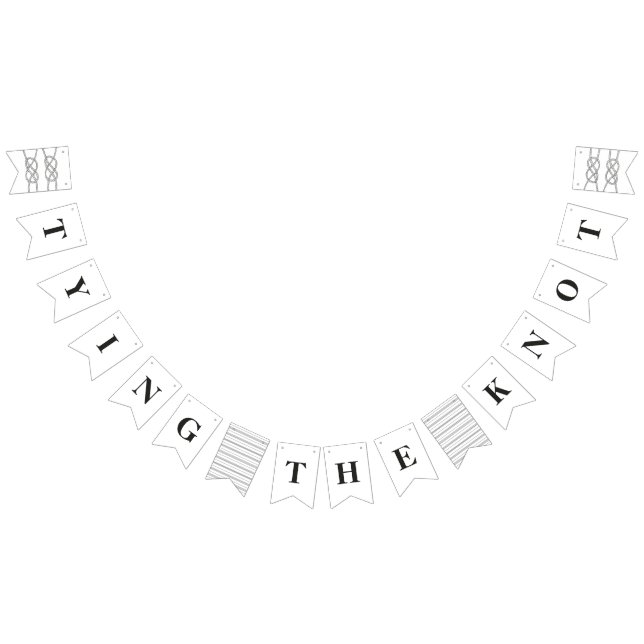 Bandeiras de Bunting com Nós Ilustrados - Preto (Todos)