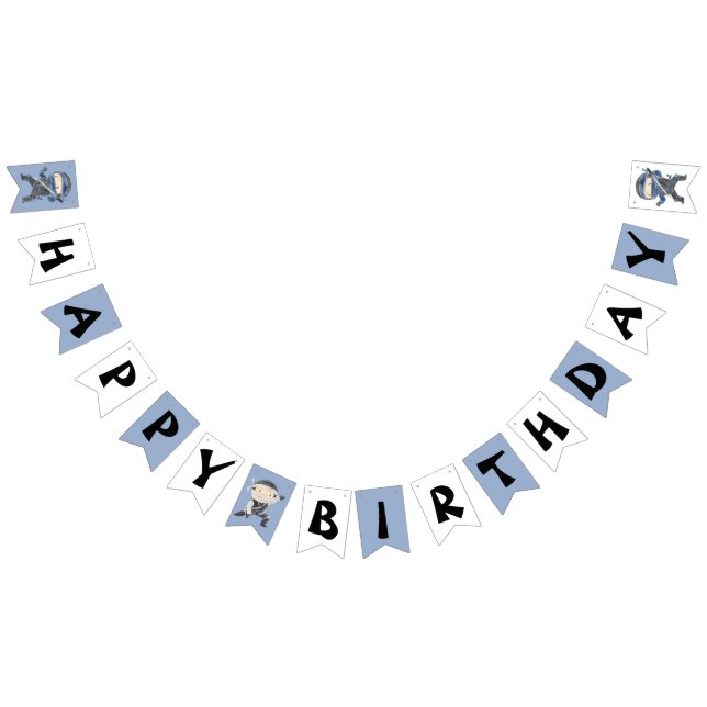 Bandeiras de Bunting de Aniversário do Pequeno Nin (Todos)