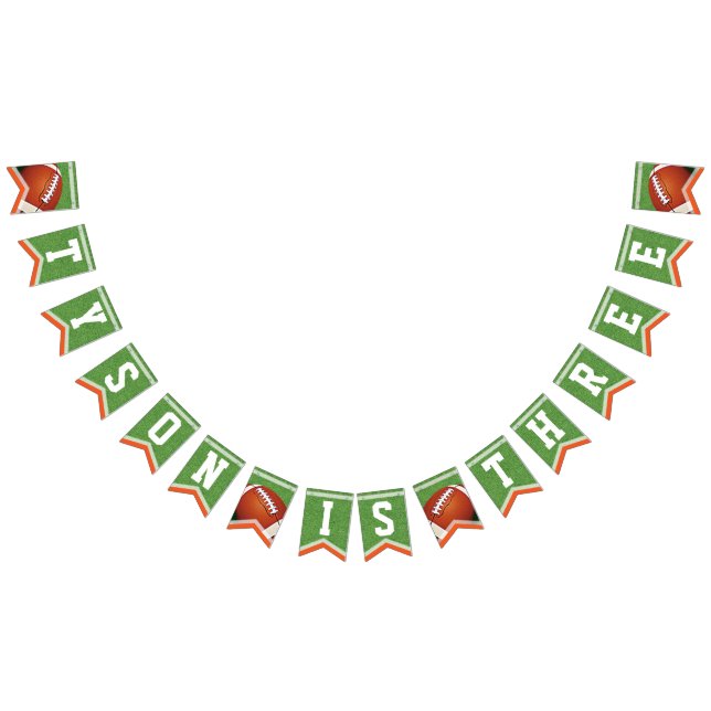 Bandeiras de Bunting de Aniversário do Tema de Fut (Todos)