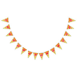 Bandeiras de Bunting de Fatias de Pizza Bonitos de