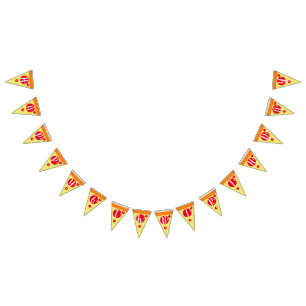 Bandeiras de Bunting de Fatias de Pizza Bonitos de