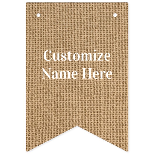 Bandeiras de Bunting de juta personalizáveis (Primeira Bandeira)