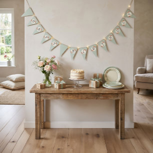 Bandeiras de Bunting de Moldura de Rosas Shabby Ch