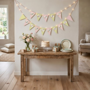 Bandeiras de Bunting de Moldura de Rosas Vintage S