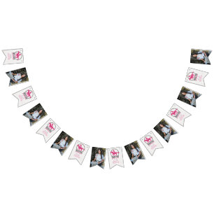 Bandeiras de Bunting Rosa Quente para a Última Cav
