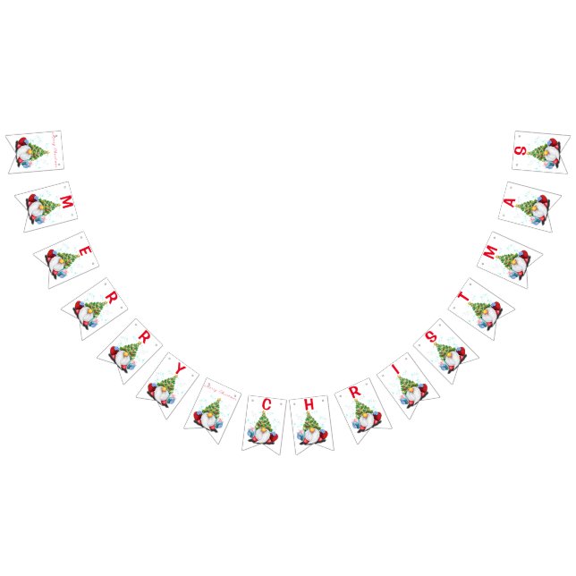 Bandeiras de Natal com Gnomos com Presentes - Dive (Todos)