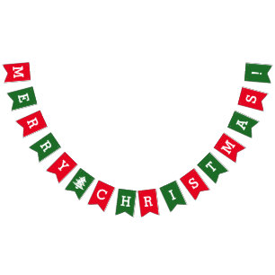 Bandeiras de Natal Vermelho e Verde