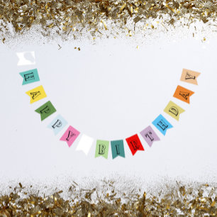 Bandeiras de Parto Feliz de Aniversário com Várias