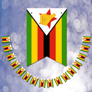 Bandeiras do Zimbábue & Festa Zimbabuana /Casament
