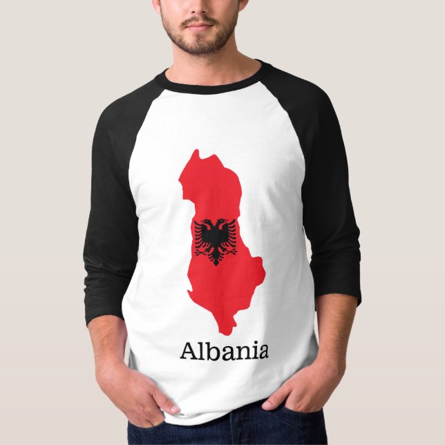 Bandeiras e países Camiseta Albânia (Frente)