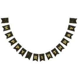 Bandeirinha 100th Ouro corajoso e preto do feliz aniversario