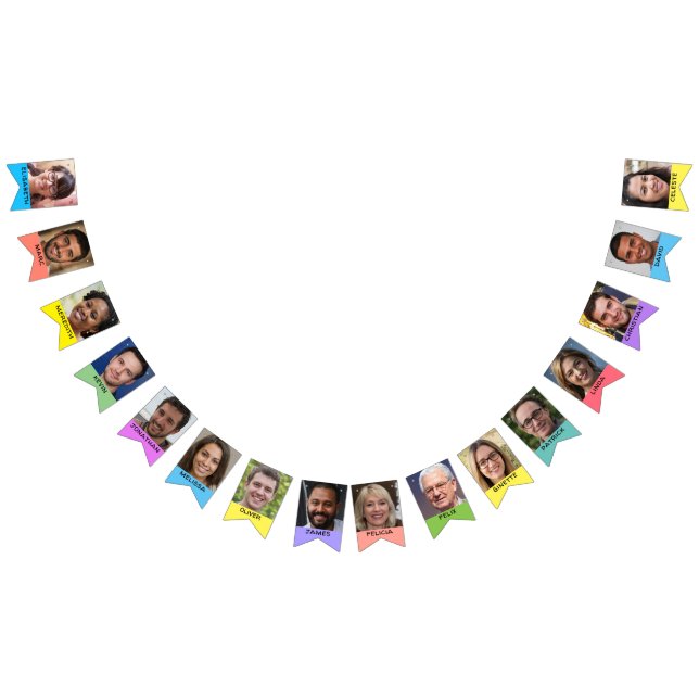 Bandeirinha 16 Fotografias e Nomes Personalizados para Classe  (Todos)