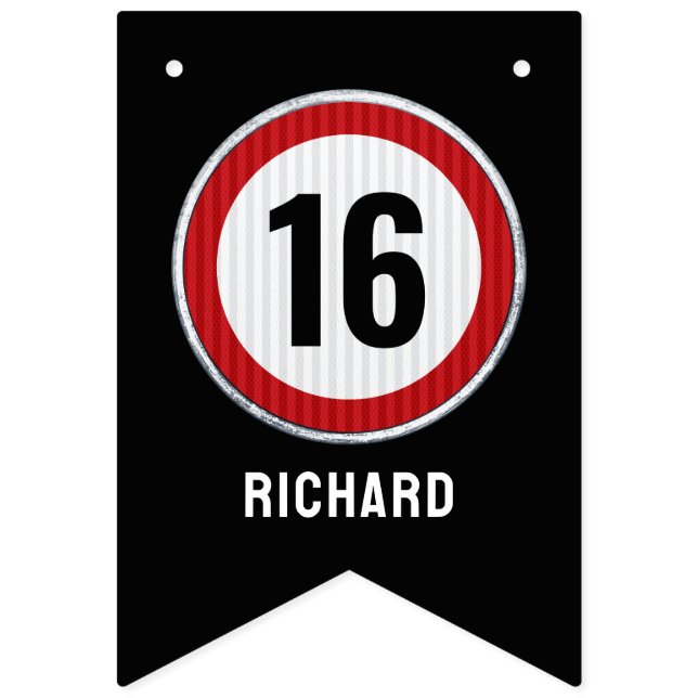 Bandeirinha 16th Birthday Speed Limit  (Segunda Bandeira)