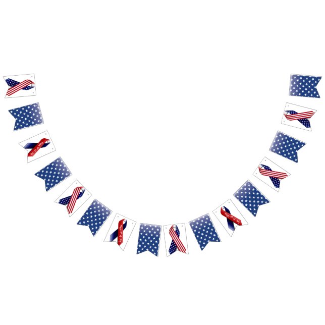 Bandeirinha 4 de julho, Blue with White Stars Bunting (Todos)