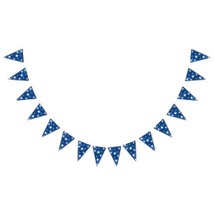 Bandeirinha 4 de julho estrelas no azul
