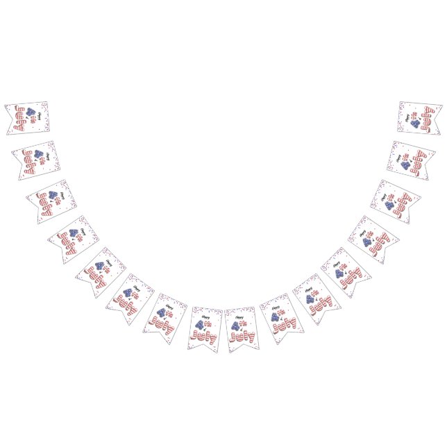 Bandeirinha 4 de julho Estrelas Strips Foil Balões (Todos)