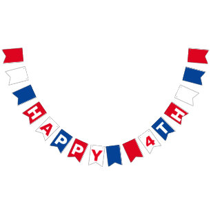 Bandeirinha 4 de julho Partido Red White e Blue Patriotic