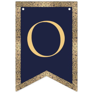 Bandeirinha 4 letras Marinho Blue Deus abençoe Baptism Commune