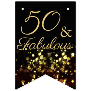 Bandeirinha 50 e aniversário fabuloso