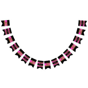 Bandeirinha 50 e Fabuloso Dourado Rosa Rosa 50º aniversário