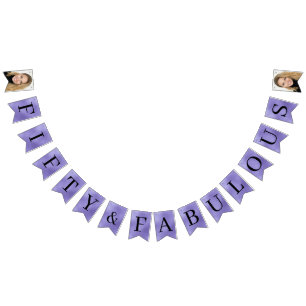 Bandeirinha 50 e Fabuloso Foto em Folha de Purple