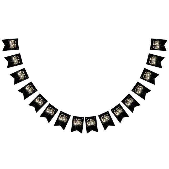 Bandeirinha 65.º aniversário ou festa de aniversário (Todos)