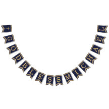 7 Letras Blue Dourado Deus abençoe Comunhão do Bat