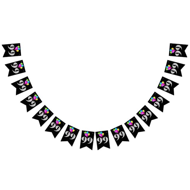 Bandeirinha 99º balões de festa de aniversário (Todos)