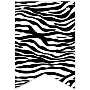 Bandeirinha A zebra listra o preto & o branco do teste padrão