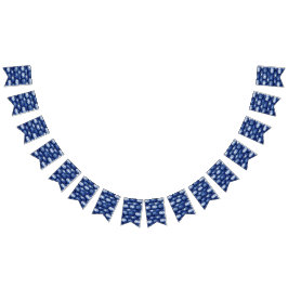 Bandeirinha Abóbora Azul e Branco de Halloween