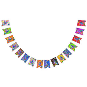 Bandeirinha Abril, 10 Banner de Bunting Aniversário