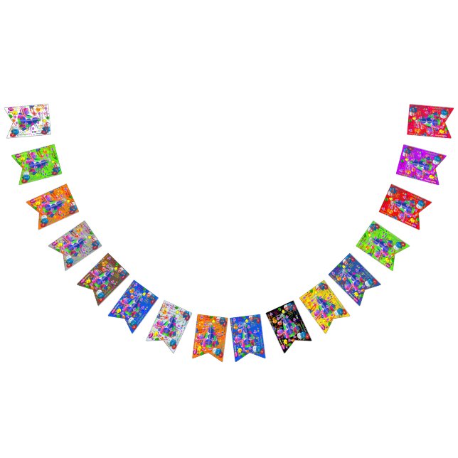 Bandeirinha Abril, 10 Banner de Bunting Aniversário (Todos)