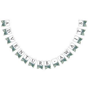 Bandeirinha Adventure Aguarda montanhas rústicas