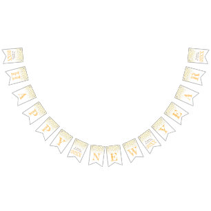 Bandeirinha Amarelo do ouro do champanhe do partido do feliz