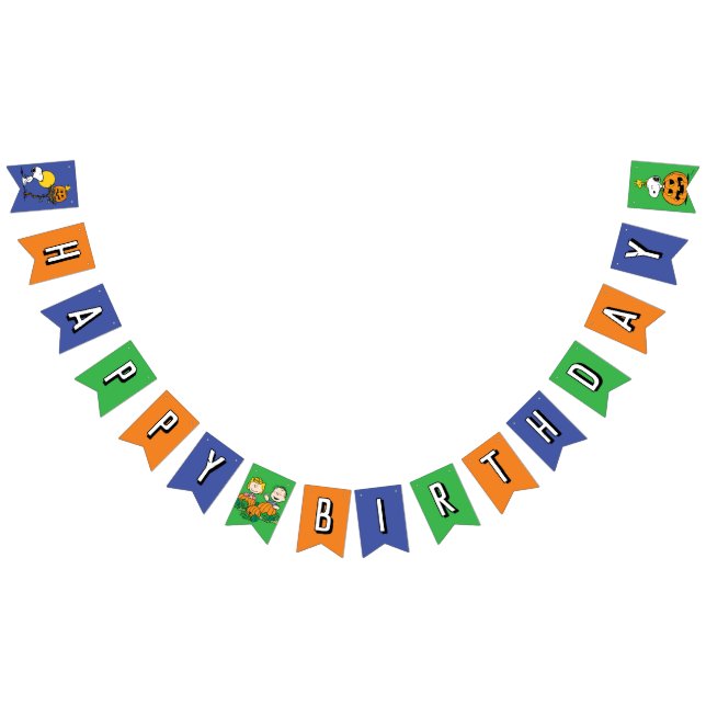 Bandeirinha Amendoins | Charlie Brown e Gang Birthday Bunting (Todos)