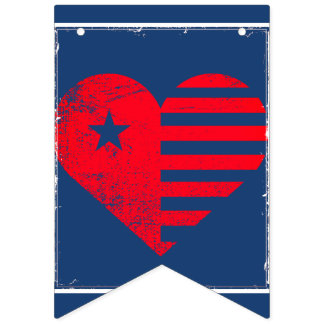 Bandeirinha Americana Bunting de 4 de Julho