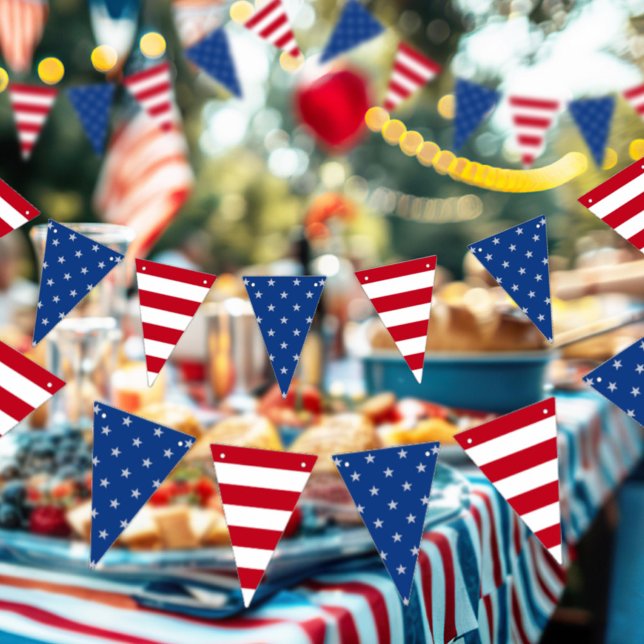 Bandeirinha Americana Stars And Stripes Red White Blue Flag (Criador carregado)