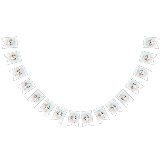 Bandeirinha Animais Adoráveis de Chá de fraldas Virtual com Má (Todos)