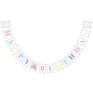 Bandeirinha Aniversário Caprichoso de Candyland com Aquarela P