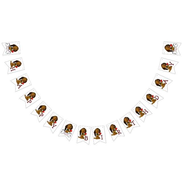 Bandeirinha Aniversário da Criança do Amor Puppy (Todos)