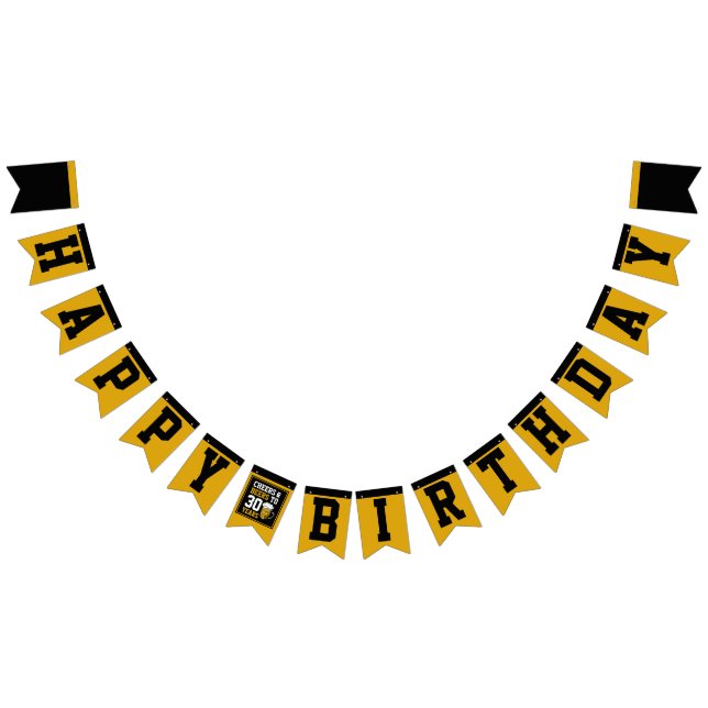 Bandeirinha aniversário de 30 anos para saudações e cervejas a (Todos)