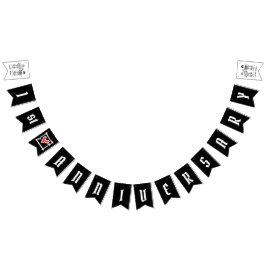 Bandeirinha Aniversário de Casamento de Casais Biker Personali