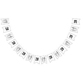 Bandeirinha Aniversário de Casamento de Casais Biker Personali