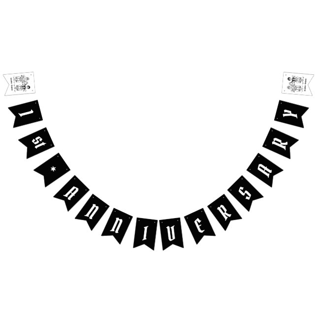 Bandeirinha Aniversário de Casamento de Casais Biker Personali (Todos)