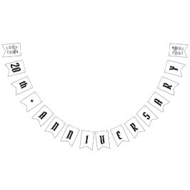 Bandeirinha Aniversário de Casamento de Casais Biker Personali