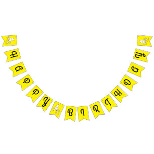 Bandeirinha Aniversário de criança de Banana Cute