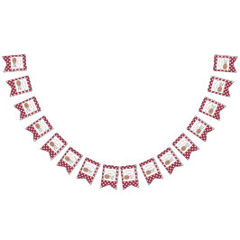 Bandeirinha Aniversário de criança de Pizza de Aquarela