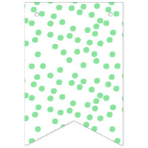 Aniversário de criança - Padrão de Polkadots Verde